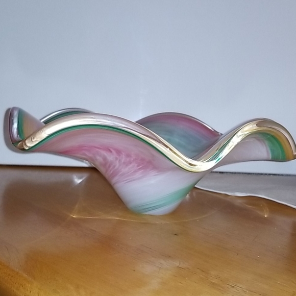 Vintage Mikasa Murano style art bowl - Picture 4 of 5